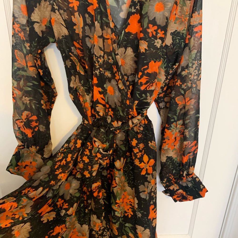 Floral Faux Wrap Maxi Dress